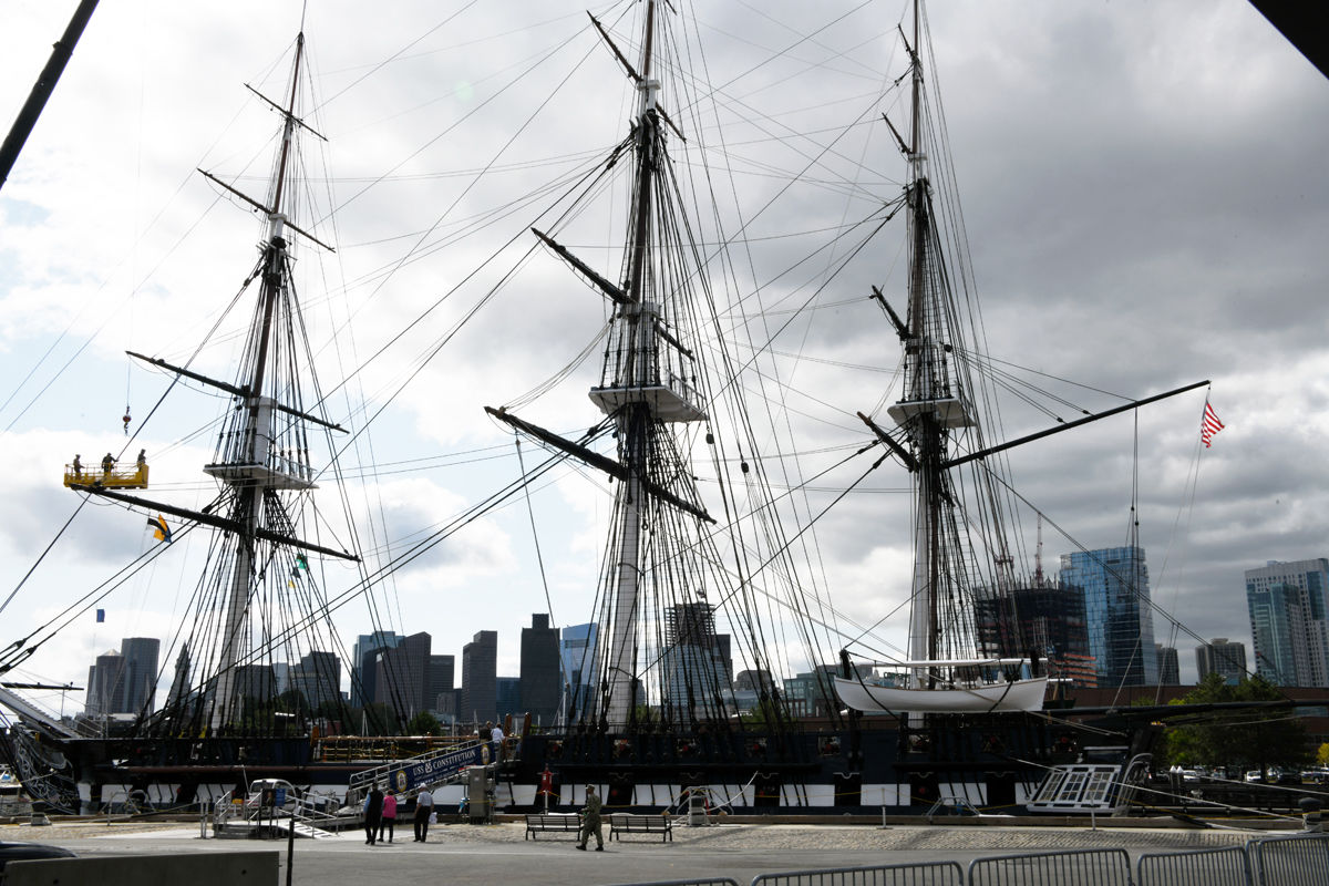 151 The USS Constitution was nicknamed Old Ironsides in the War of 1812 when British cannon balls seemed to bounce off the rugged oak sides..jpg